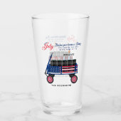 Glückwunsch 4. Juli Unabhängigkeit Beer Soda Tea G Glas (Vorderseite)