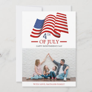 Glückwunsch 4. Juli Unabhängigkeitstag Amerika Fot Karte