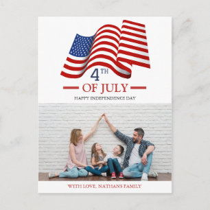 Glückwunsch 4. Juli Unabhängigkeitstag Amerika Fot Postkarte