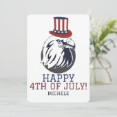 Glückwunsch 4. Juli Unabhängigkeitstag Amerika Par Karte (Stehend Vorderseite)