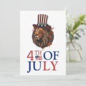 Glückwunsch 4. Juli Unabhängigkeitstag Amerika Par Karte (Stehend Vorderseite)