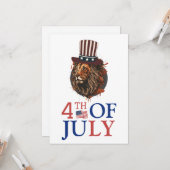 Glückwunsch 4. Juli Unabhängigkeitstag Amerika Par Karte (Vorderseite/Rückseite Beispiel)