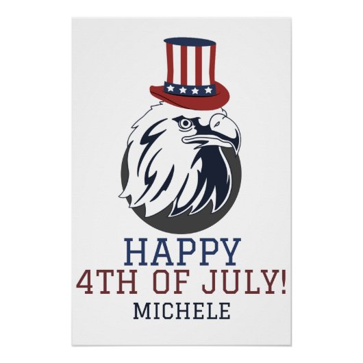 Glückwunsch 4. Juli Unabhängigkeitstag Amerika Par Poster (Vorderseite)