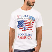 Glückwunsch 4. Juli Unabhängigkeitstag Amerika Par T-Shirt (Vorderseite)