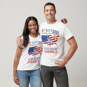 Glückwunsch 4. Juli Unabhängigkeitstag Amerika Par T-Shirt