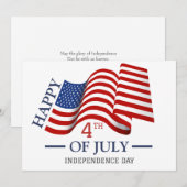 Glückwunsch 4. Juli Unabhängigkeitstag Amerikanisc Feiertagskarte (Vorne/Hinten)