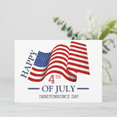 Glückwunsch 4. Juli Unabhängigkeitstag Amerikanisc Feiertagskarte (Stehend Vorderseite)