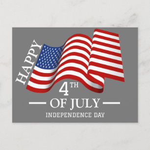 Glückwunsch 4. Juli Unabhängigkeitstag Amerikanisc Feiertagspostkarte