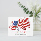 Glückwunsch 4. Juli Unabhängigkeitstag Amerikanisc Feiertagspostkarte (Stehend Vorderseite)
