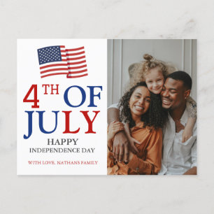 Glückwunsch 4. Juli Unabhängigkeitstag Amerikanisc Feiertagspostkarte