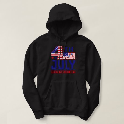 Glückwunsch 4. Juli Unabhängigkeitstag Amerikanisc Hoodie (Design vorne)