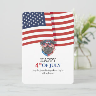 Glückwunsch 4. Juli Unabhängigkeitstag Amerikanisc Karte