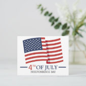 Glückwunsch 4. Juli Unabhängigkeitstag Amerikanisc Postkarte (Stehend Vorderseite)