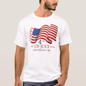 Glückwunsch 4. Juli Unabhängigkeitstag Amerikanisc T-Shirt (Vorderseite)