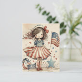 Glückwunsch 4. Juli Unabhängigkeitstag Card Feiertagskarte (Stehend Vorderseite)