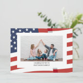 Glückwunsch 4. Juli Unabhängigkeitstag Foto Feiertagskarte (Stehend Vorderseite)