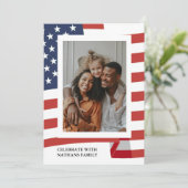 Glückwunsch 4. Juli Unabhängigkeitstag Foto Feiertagskarte (Stehend Vorderseite)