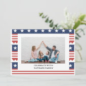 Glückwunsch 4. Juli Unabhängigkeitstag Foto Feiertagskarte (Stehend Vorderseite)