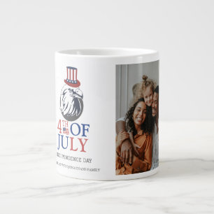 Glückwunsch 4. Juli Unabhängigkeitstag Foto Jumbo-Tasse