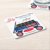 Glückwunsch 4. Juli Unabhängigkeitstag Funny Gesch Rechteckiger Pappuntersetzer (angewinkelt)