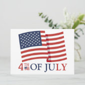 Glückwunsch 4. Juli Unabhängigkeitstag Party Feiertagskarte (Stehend Vorderseite)