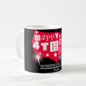 Glückwunsch 4. Juli Unabhängigkeitstag Party Kaffeetasse (Vorderseite Links)