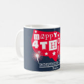 Glückwunsch 4. Juli Unabhängigkeitstag Party Kaffeetasse (Vorderseite Links)