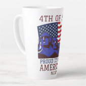 Glückwunsch 4. Juli Unabhängigkeitstag Party Milchtasse (Linke Ecke)