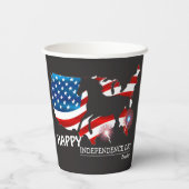Glückwunsch 4. Juli Unabhängigkeitstag Party Pappbecher (Rückseite)