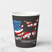 Glückwunsch 4. Juli Unabhängigkeitstag Party Pappbecher (Vorderseite)