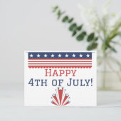 Glückwunsch 4. Juli Unabhängigkeitstag Party Postkarte (Stehend Vorderseite)