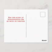 Glückwunsch 4. Juli Unabhängigkeitstag Party Postkarte (Rückseite)