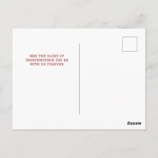 Glückwunsch 4. Juli Unabhängigkeitstag Party Postkarte (Rückseite)