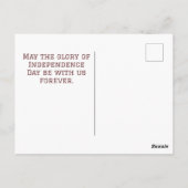 Glückwunsch 4. Juli Unabhängigkeitstag Party Postkarte (Rückseite)