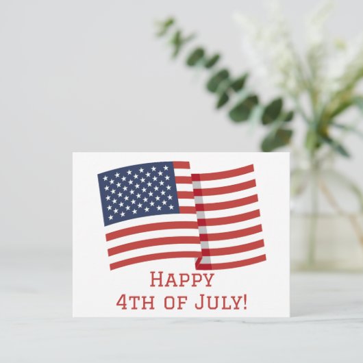 Glückwunsch 4. Juli Unabhängigkeitstag Party Postkarte (Stehend Vorderseite)