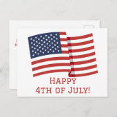 Glückwunsch 4. Juli Unabhängigkeitstag Party Postkarte (Vorne/Hinten)