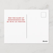 Glückwunsch 4. Juli Unabhängigkeitstag Party Postkarte (Rückseite)