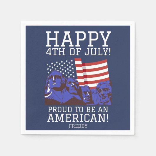 Glückwunsch 4. Juli Unabhängigkeitstag Party Serviette (Vorderseite)