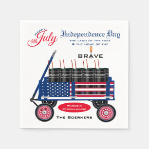 Glückwunsch 4. Juli Unabhängigkeitstag Party Serviette