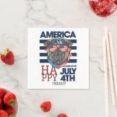 Glückwunsch 4. Juli Unabhängigkeitstag Party Serviette (Beispiel)