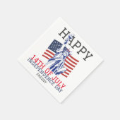 Glückwunsch 4. Juli Unabhängigkeitstag Party Serviette (Ecke)