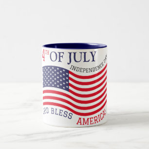 Glückwunsch 4. Juli Unabhängigkeitstag Red White B Zweifarbige Tasse