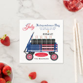 Glückwunsch 4. Juli Unabhängigkeitstag Sonniges Pa Serviette (Beispiel)