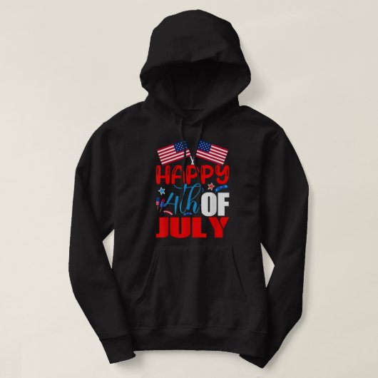 Glückwunsch 4. Juli Unabhängigkeitstag USA Fl Hoodie (Design vorne)