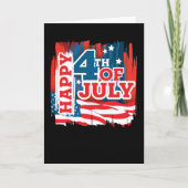 Glückwunsch 4. Juli - US-Flagge Karte (Vorderseite)