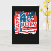 Glückwunsch 4. Juli - US-Flagge Karte (Gelbe Blume)