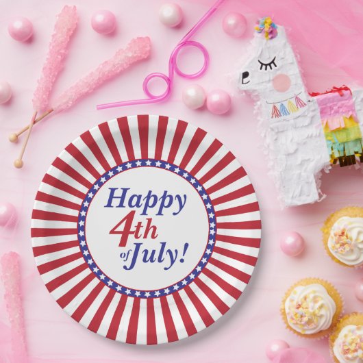 Glückwunsch 4. Juli US Flagge Pappteller (Party)
