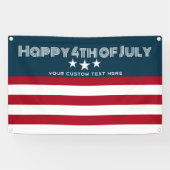 Glückwunsch 4. Juli US Flagge Party Außenbereich Banner (Horizontal)