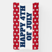 Glückwunsch 4. Juli US Flagge Red White Blue Banner (Vertikal)