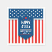 Glückwunsch 4. Juli US Flagge Serviette (Vorderseite)
